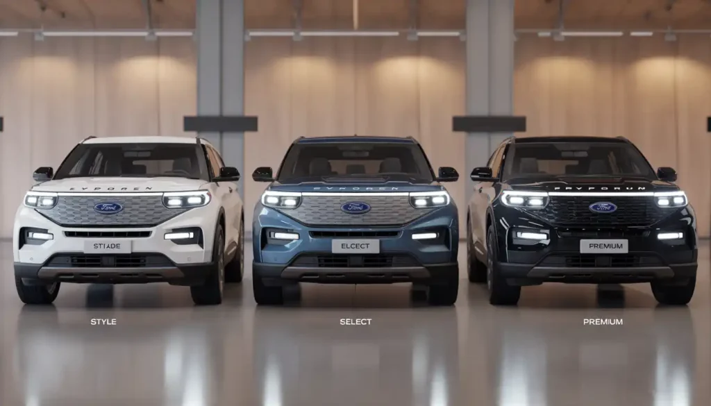 Ford Explorer EV 2025 trim levels Style Select Premium showroom display