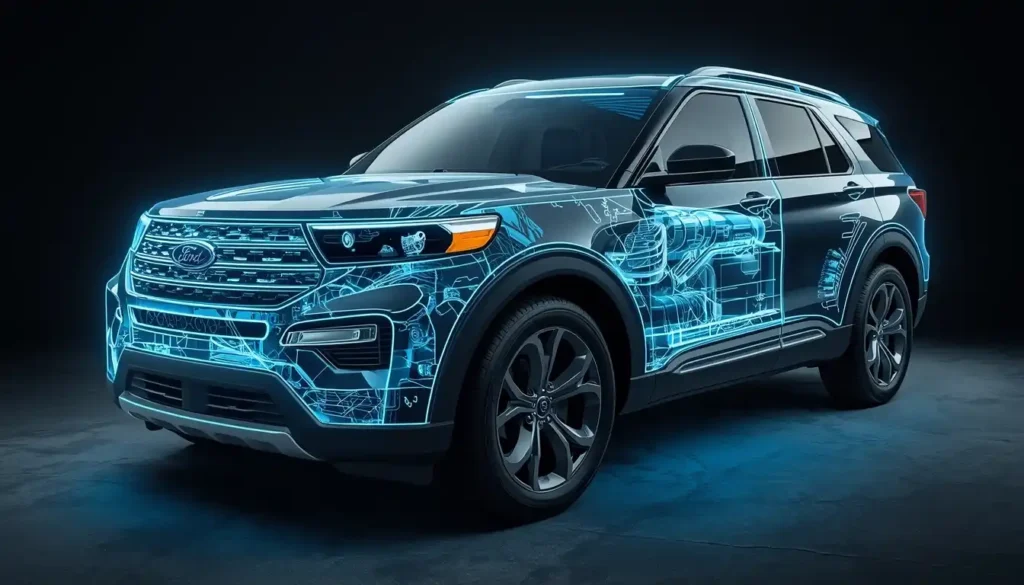 Ford Explorer EV powertrain battery specs RWD AWD electric motor cutaway view