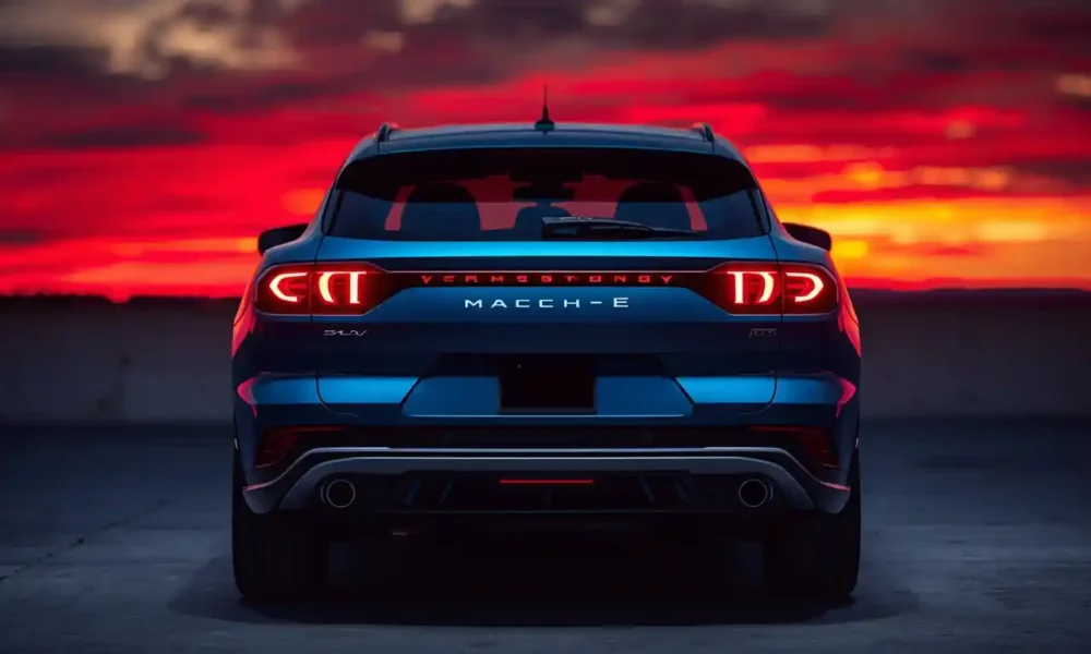 Ford Mustang SUV 2026 Mach-E electric crossover with premium design and iconic tri-bar taillights
