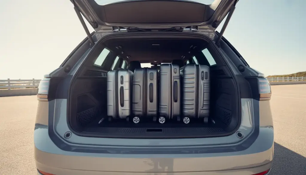 ID.7 Tourer boot space open 605 litres electric estate car UK
