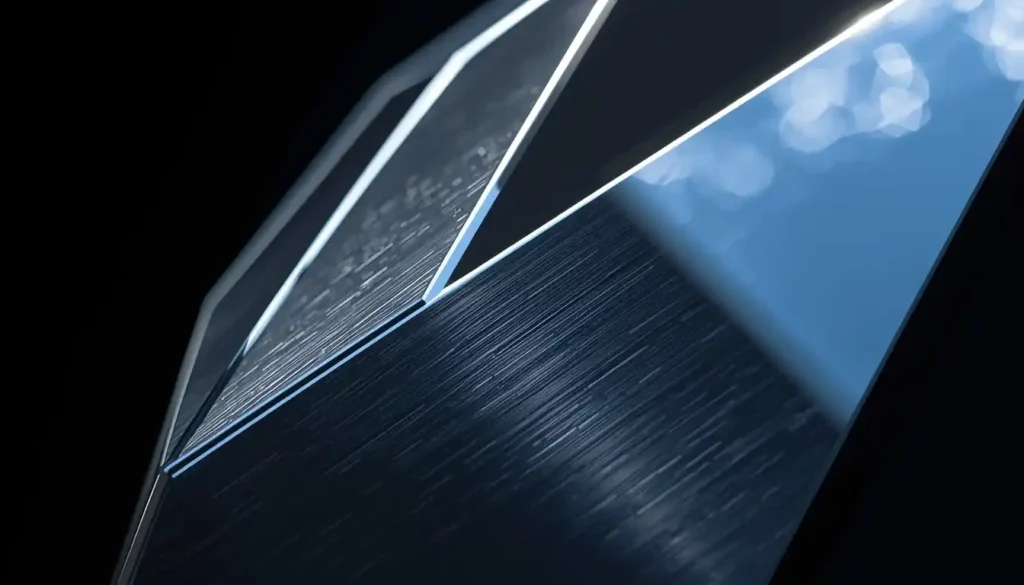 Tesla Cybertruck stainless steel exoskeleton close up angular body panels