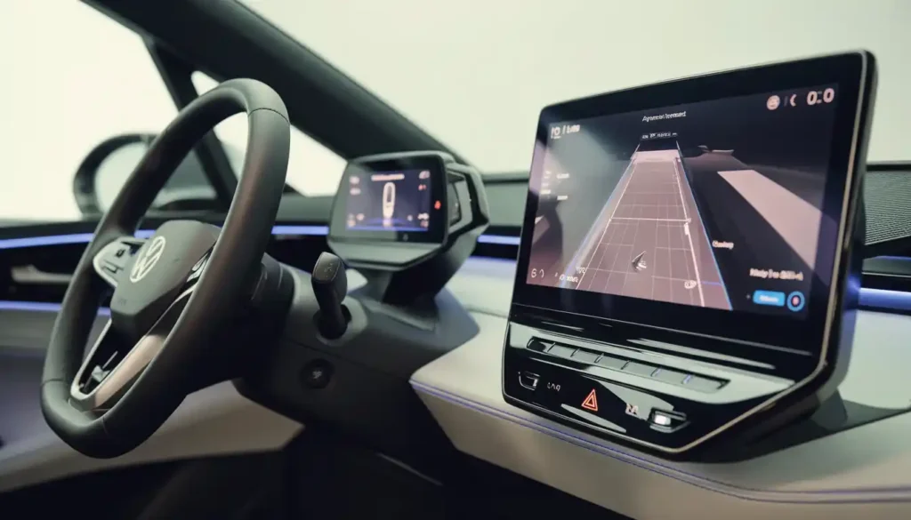 Volkswagen ID.6 X 2026 dashboard with AR HUD and 12-inch floating touchscreen