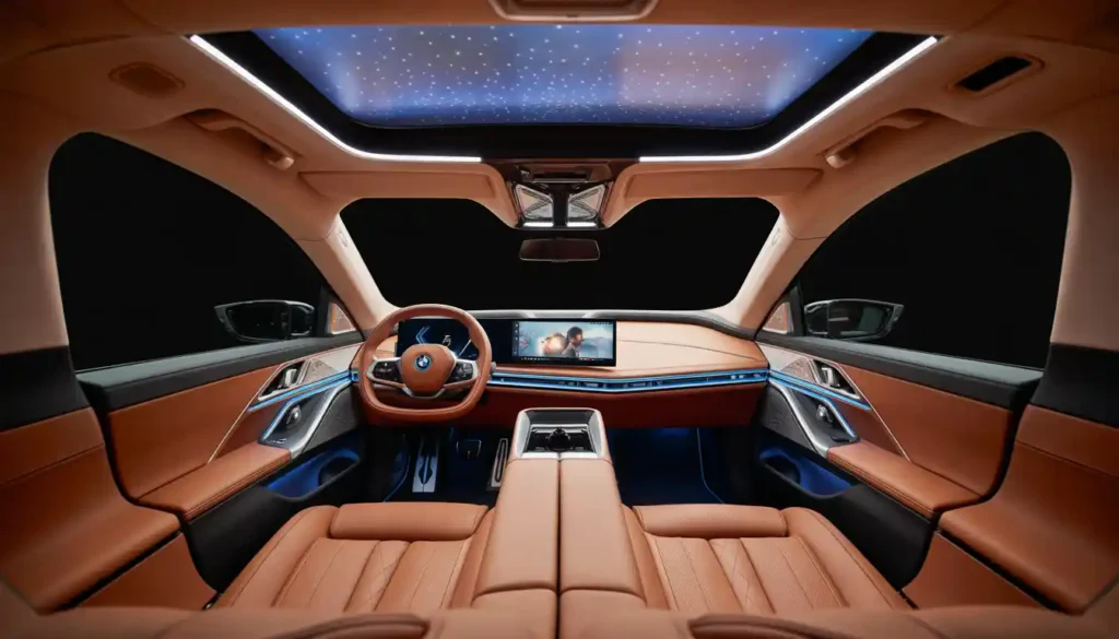 BMW i7 M70 interior — BMW Interaction Bar, Theater Screen and iDrive 8.5
