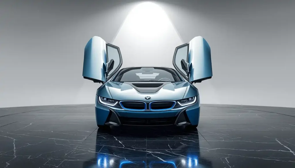 `2026 BMW i8 price butterfly doors open side view exterior`