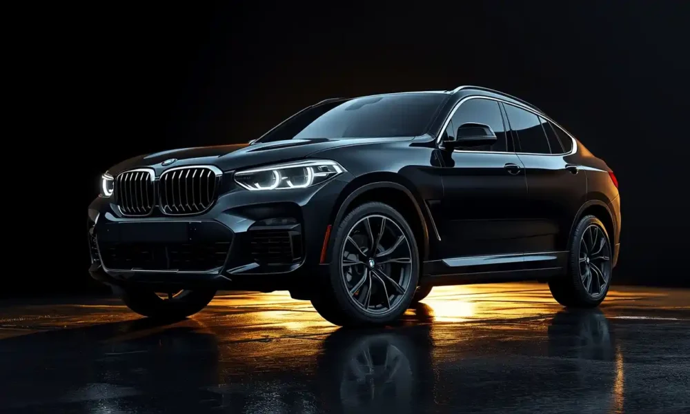 BMW iX4 2027 electric coupe SUV front side view Neue Klasse design