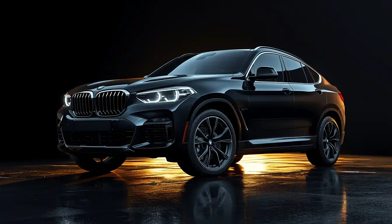 BMW iX4 2027 electric coupe SUV front side view Neue Klasse design