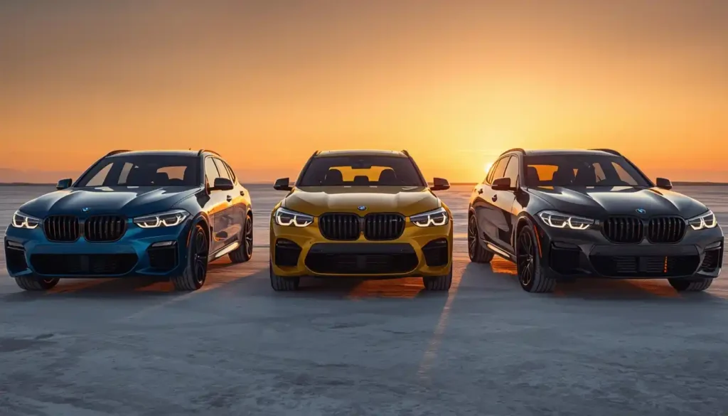 BMW XM 2026 color options Frozen Tanzanite Blue Sao Paulo Yellow Black