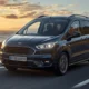 Ford E-Tourneo Courier 2026 electric MPV front view in motion