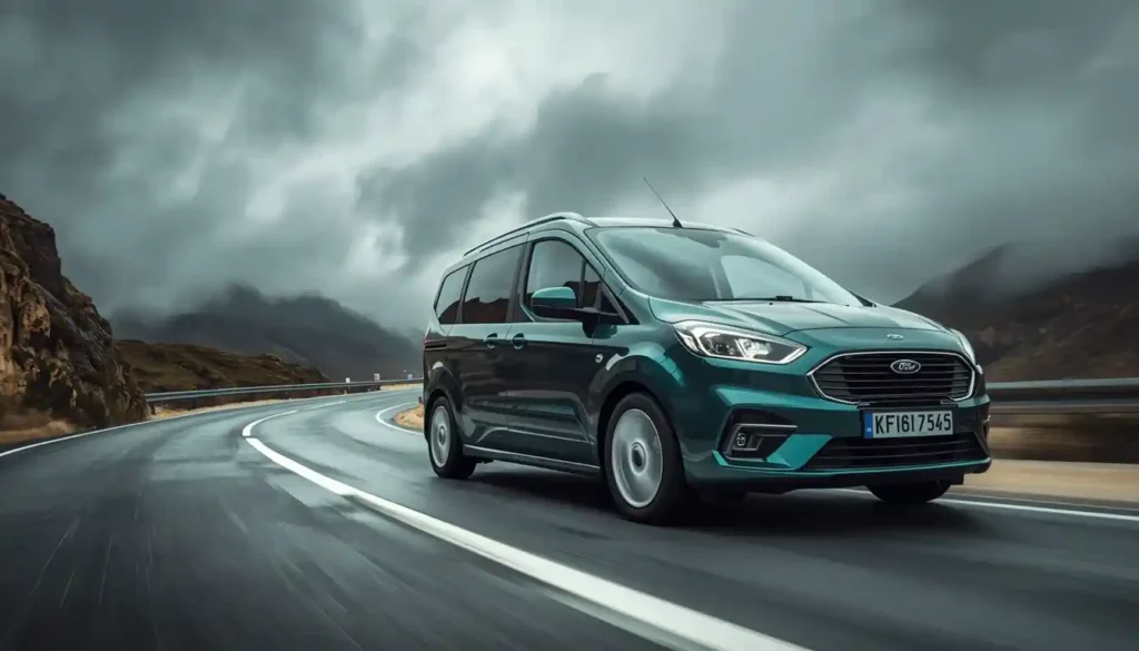 Tourneo Courier dynamic driving performance on winding road