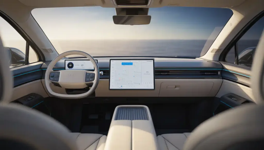 Ford Explorer EV Standard Range RWD interior Ford SYNC infotainment