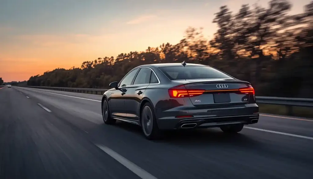 2026 Audi A6 on open highway – fuel economy real-world test drive