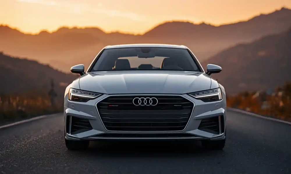2026 Audi A6 review – exterior front three-quarter view in Glacier White