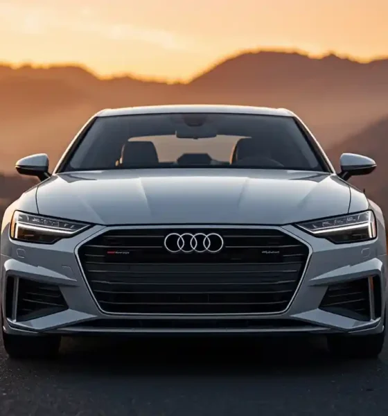 `2026 Audi A6 Glacier White exterior front three-quarter view`
