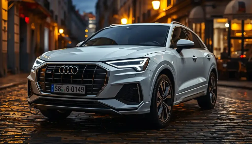 Audi Q3 2026 smallest Audi SUV parked in city street