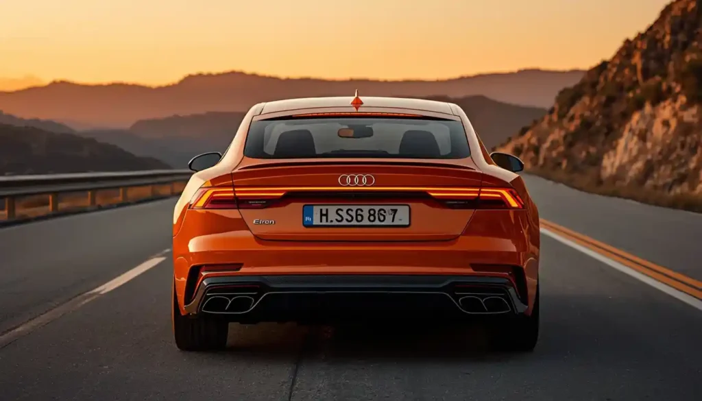 Audi S e-tron GT 2026 rear three-quarter view showing aerodynamic efficiency design