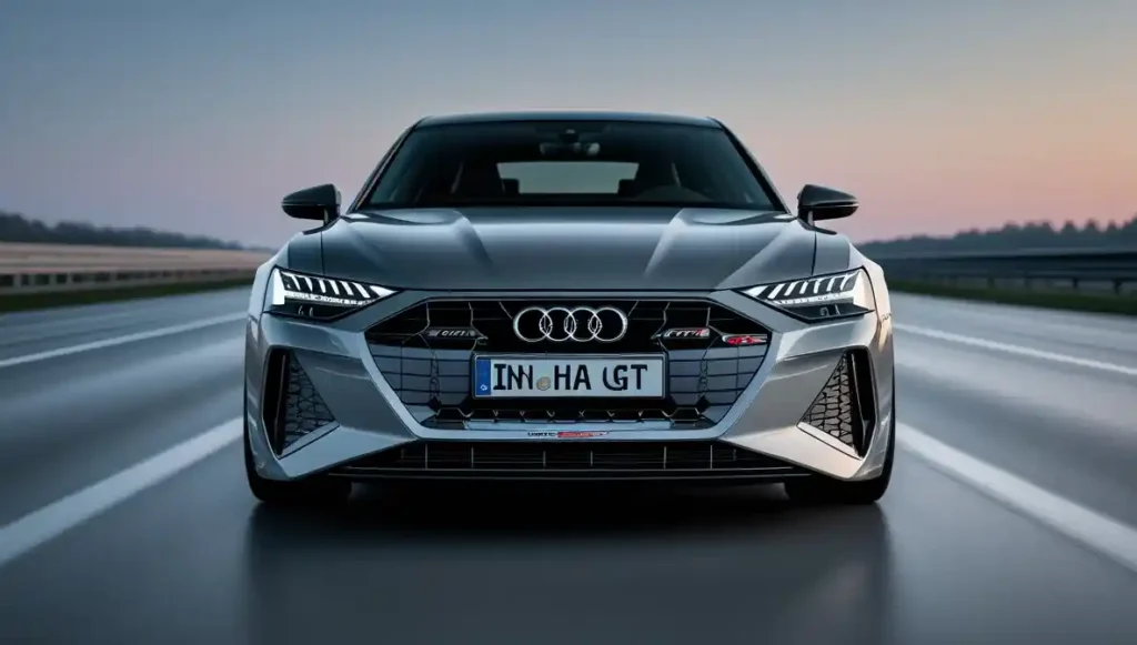Audi S e-tron GT 2026 front view showing rival comparison with Porsche Taycan luxury EV segment