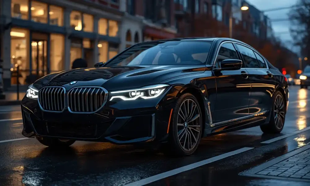 BMW i7 xDrive60 luxury electric sedan front view