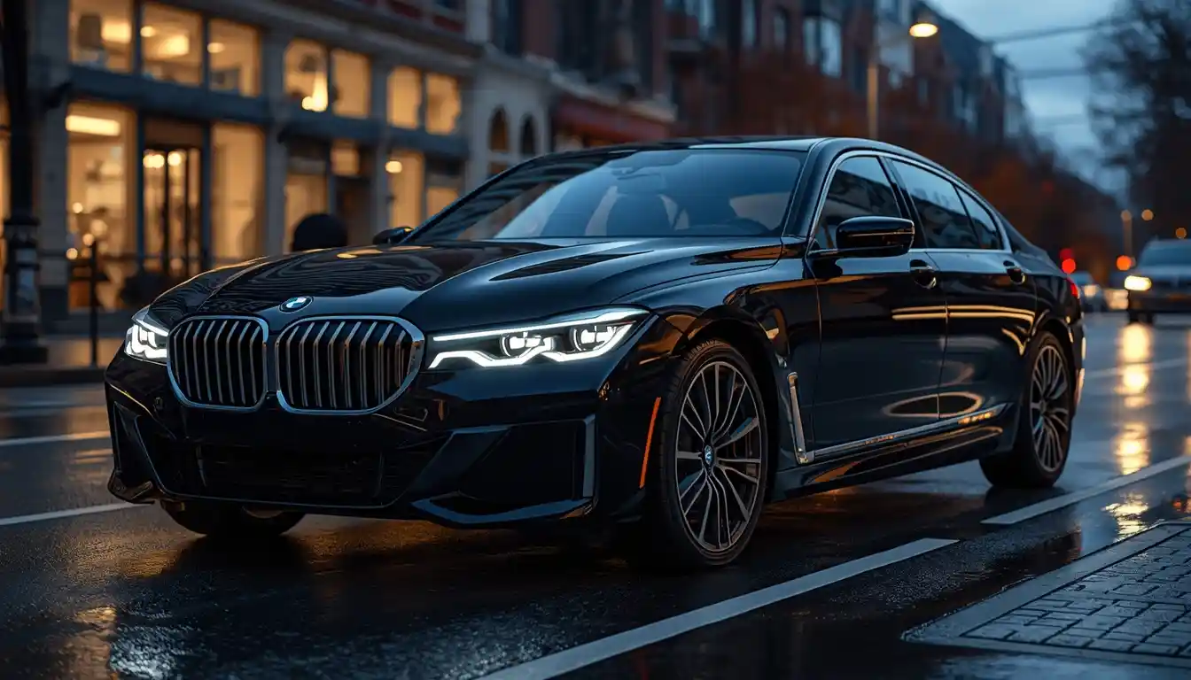 BMW i7 xDrive60 luxury electric sedan front view