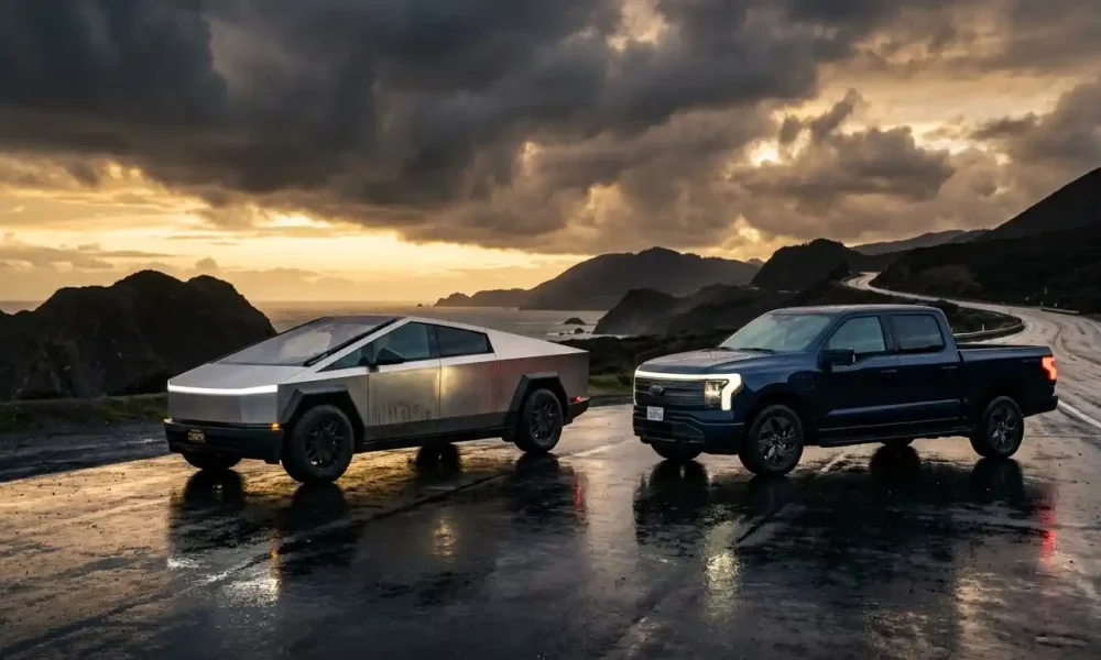 Cybertruck vs. F-150 Lightning side-by-side comparison 2026