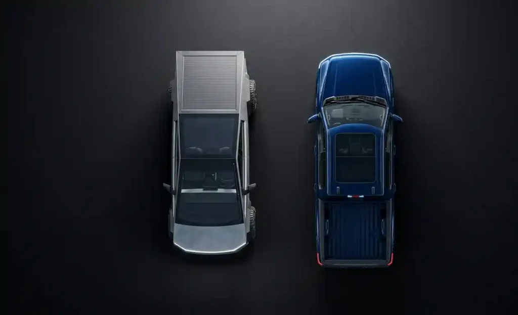 `2027 Cybertruck vs Ford electric pickup specs features comparison`