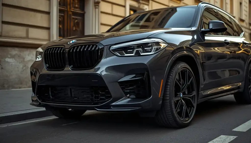 BMW iX3 M Sport electric SUV showing aggressive bumper blacked out trim and M Sport package value review