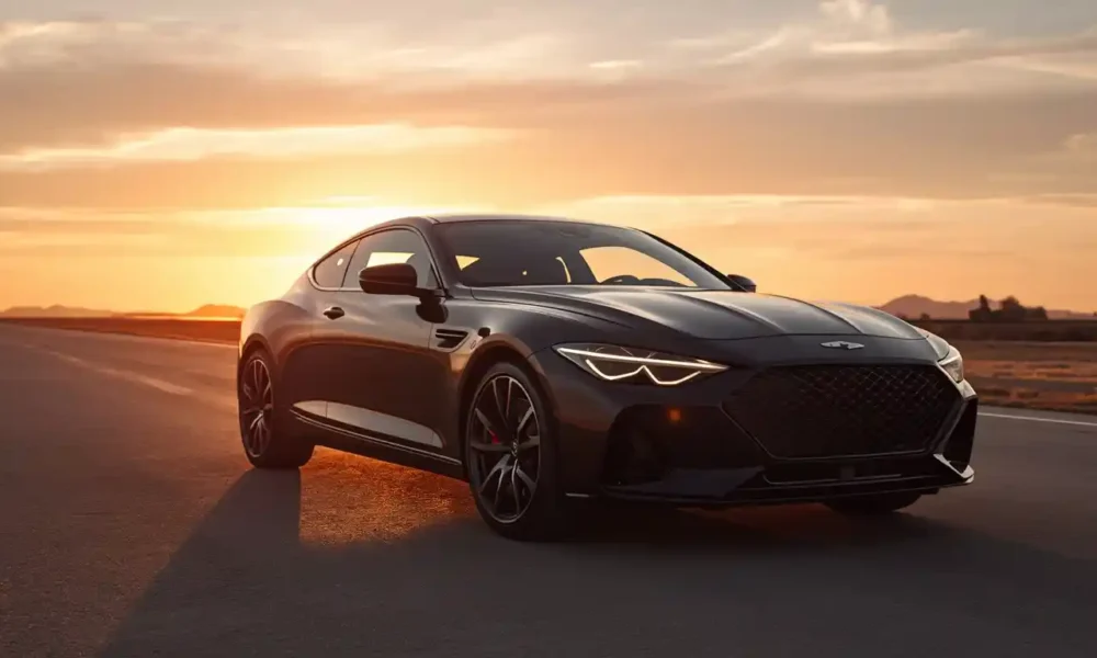 2026 Genesis GV80 Coupe Black full exterior view in Uyuni White