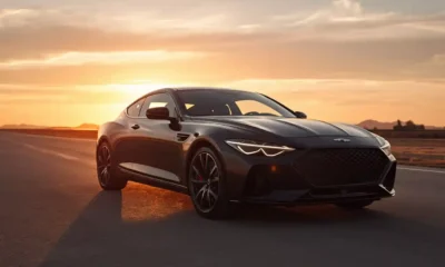 2026 Genesis GV80 Coupe Black full exterior view in Uyuni White