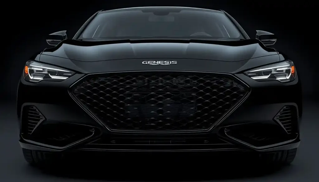 2026 Genesis GV80 Coupe Black front exterior design and grille