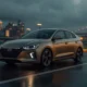 Hyundai Ioniq 5 exterior review featured image in Gravity Gold Matte at dusk
