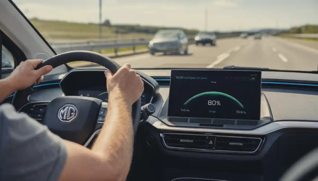 MG electric car 2026 real world range dashboard showing actual miles versus WLTP claimed range MG4 EV MGS5 EV owner data