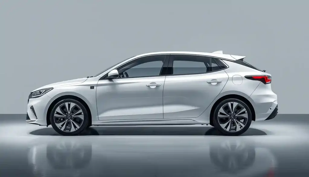 2026 BYD Atto 3 electric vehicle EVO in Skiing White side profile on a clean studio background