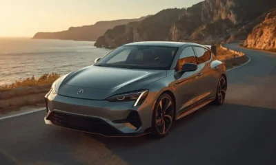 2026 Cupra Born VZ in Vapour Grey on a coastal road at golden hour with copper trim details