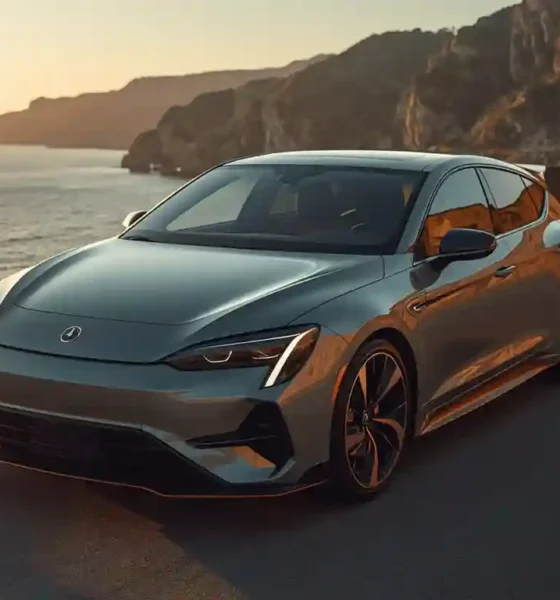2026 Cupra Born VZ in Vapour Grey on a coastal road at golden hour with copper trim details